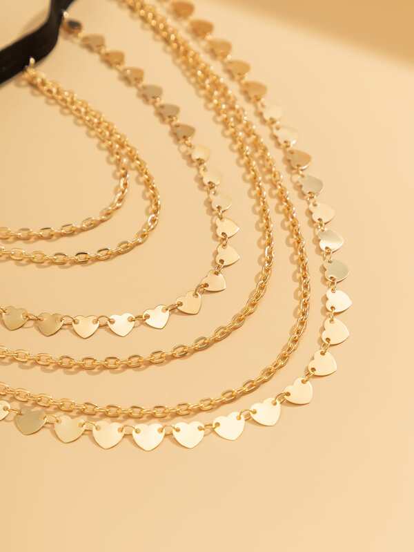Disc Decor Thigh Chain with Shimmering Gold Fringe