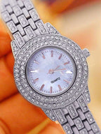 2pcs Set Fashionable & Versatile Women's Quartz Watch With Round Dial