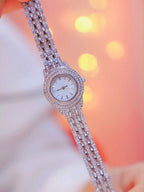 2pcs Set Fashionable & Versatile Women's Quartz Watch With Round Dial