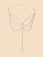 European & American Style Metal Layered Chain Anklet for Women Elegant Design