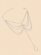 European & American Style Metal Layered Chain Anklet for Women Elegant Design