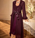 2-Piece Lace Camisole Nightdress & Mesh Robe Set