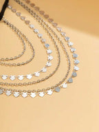 Disc Decor Thigh Chain with Shimmering Gold Fringe