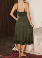 2-Piece Lace Camisole Nightdress & Mesh Robe Set